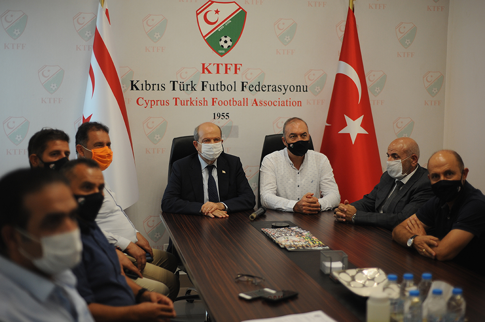 UBP Cumhurbaşkanı Adayı, Başbakan Tatar'dan KTFF'ye ziyaret