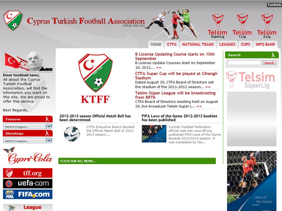 "www.ktff.net" Resmi Internet Sitesi, İngilizce olarak da yayında
